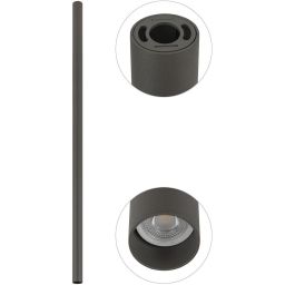 Nowodvorski Lighting Fourty lampa podsufitowa x10 W umbra gray 10899