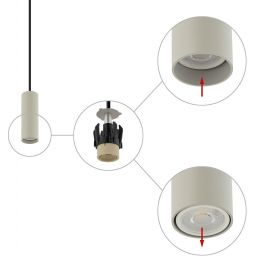 Nowodvorski Lighting Fourty lampa wisząca 1x10 W silk gray 10900