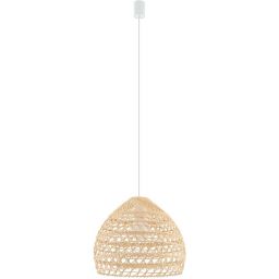 Nowodvorski Lighting Boho lampa wisząca 1x25 W biała-drewno 11151