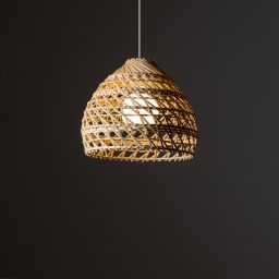 Nowodvorski Lighting Boho lampa wisząca 1x25 W biała-drewno 11151