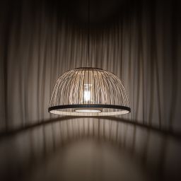 Nowodvorski Lighting Krabi lampa wisząca 1x25 W biała-drewno 11158