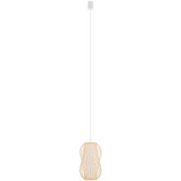 Nowodvorski Lighting Puket lampa wisząca 1x25 W biała-drewno 11162
