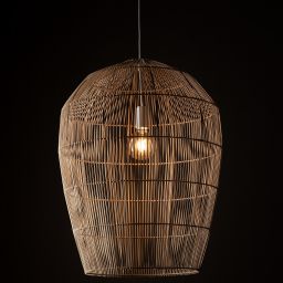 Nowodvorski Lighting Haiti lampa wisząca 1x25 W biała-drewno 11165