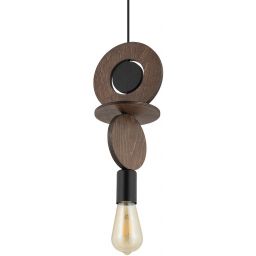 Nowodvorski Lighting Drops Wood lampa wisząca 1x25 W czarna-ciemne drewno 11175