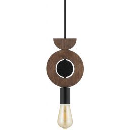 Nowodvorski Lighting Drops Wood lampa wisząca 1x25 W czarna-ciemne drewno 11176