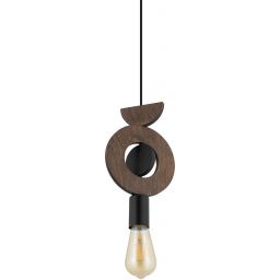Nowodvorski Lighting Drops Wood lampa wisząca 1x25 W czarna-ciemne drewno 11176
