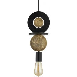 Nowodvorski Lighting Drops Wood lampa wisząca 1x25 W czarna-złota 11177