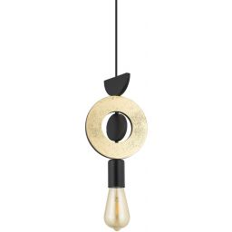 Nowodvorski Lighting Drops Wood lampa wisząca 1x25 W czarna-złota 11180
