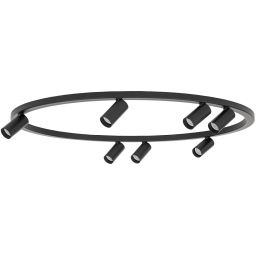 Nowodvorski Lighting Fourty Round lampa podsufitowa 7x10 W czarna 11944