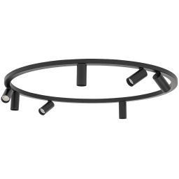 Nowodvorski Lighting Fourty Round lampa podsufitowa 7x10 W czarna 11944