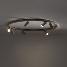 Nowodvorski Lighting Fourty Round lampa podsufitowa 7x10 W beżowa 11948