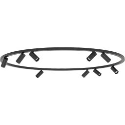 Nowodvorski Lighting Fourty Round lampa podsufitowa 9x10 W czarna 11950