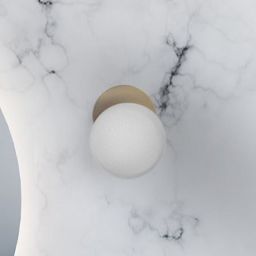 Nowodvorski Lighting Ice Ball kinkiet 1x25W biały/mosiądz 8126