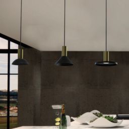 Nowodvorski Lighting Hermanos lampa wisząca 1x10W czarna/mosiądz 8103