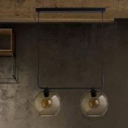 Nowodvorski Lighting Monaco lampa wisząca 2x60W czarny/szkło przydymione 9363