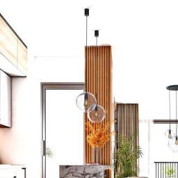 Nowodvorski Lighting Sphere M lampa wisząca 1x40W czarny/szkło przezroczyste 7848