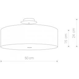 Nowodvorski Lighting Viviane lampa podsufitowa 3x60W czarna 6390