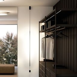 Nowodvorski Vertic lampa wisząca 1x19W czarna 10857