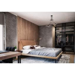 Nowodvorski Lighting Disk lampa wisząca 3x12 W czarna-drewno 7644