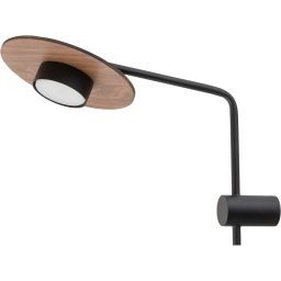 Nowodvorski Lighting Disk kinkiet 1x12 W czarny-drewno 7645