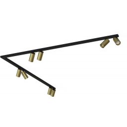 Nowodvorski Lighting Mono lampa podsufitowa 8x10 W czarna-mosiądz 7755