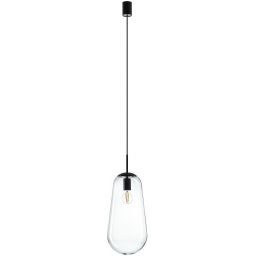 Nowodvorski Lighting Pear lampa wisząca 1x25 W czarna-przezroczysta 7797