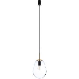 Nowodvorski Lighting Pear lampa wisząca 1x25 W czarna-mosiądz-przezroczysta 7800