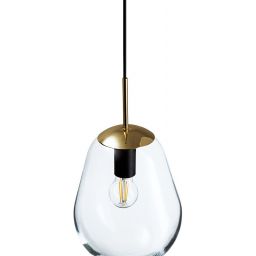 Nowodvorski Lighting Pear lampa wisząca 1x25 W czarna-mosiądz-przezroczysta 7800