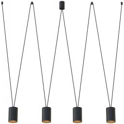 Nowodvorski Lighting More Tone lampa wisząca 4x10 W czarna-złota 7814