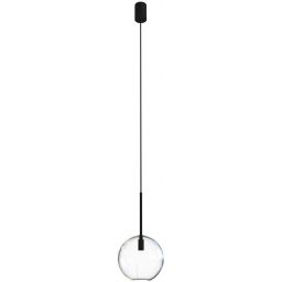 Nowodvorski Lighting Sphere lampa wisząca 1x10 W czarna-przezroczysta 7847