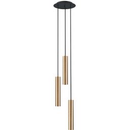 Nowodvorski Lighting Baton lampa wisząca 3x10 W czarna-mosiądz 7855