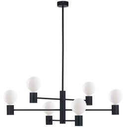 Nowodvorski Lighting Radius lampa wisząca 6x25 W czarna 7932