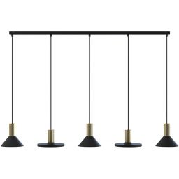 Nowodvorski Lighting Hermanos lampa wisząca 5x10W czarna/mosiądz 8032