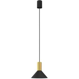 Nowodvorski Lighting Hermanos lampa wisząca 1x10W czarna/mosiądz 8103