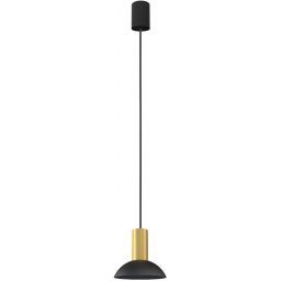 Nowodvorski Lighting Hermanos lampa wisząca 1x10W czarna/mosiądz 8194