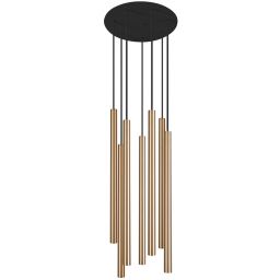 Nowodvorski Lighting Laser lampa wisząca 7x10 W czarna-mosiądz 8921