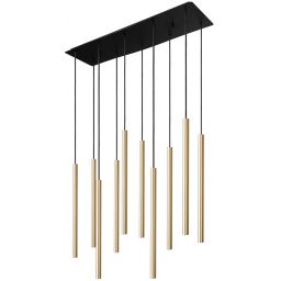 Nowodvorski Lighting Laser lampa wisząca 10x10 W czarna-mosiądz 8924