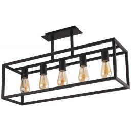 Nowodvorski Lighting Crate lampa wisząca 5x25 W czarna 9047