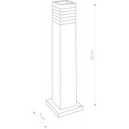 Nowodvorski Lighting Oir I lampa stojąca zewnętrzna 1x40W czarna 9158