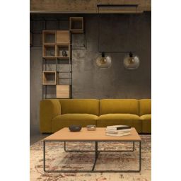 Nowodvorski Lighting Monaco lampa wisząca 2x60W czarny/szkło przydymione 9363