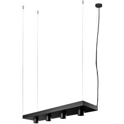 Nowodvorski Lighting Plant lampa wisząca 4x10 W czarna-nikiel 9381