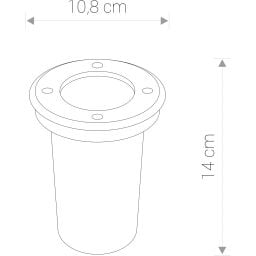 Nowodvorski Lighting Paoli lampa najazdowa 1x10W stal/czarny 9554