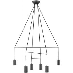 Nowodvorski Lighting Imbria lampa wisząca 6x W czarna 9677