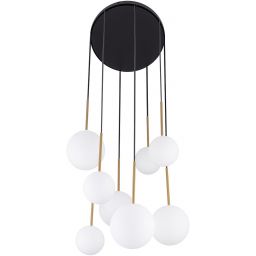 Nowodvorski Lighting Karo lampa wisząca 8x12 W czarna 10934