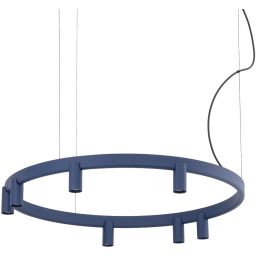 Nowodvorski Fourty Round LED lampa wisząca 7x10 W niebieska 12283