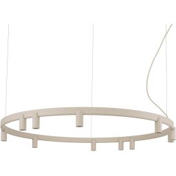 Nowodvorski Fourty Round LED lampa wisząca 11x10 W beżowa 12287