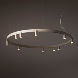 Nowodvorski Fourty Round LED lampa wisząca 11x10 W beżowa 12287
