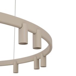 Nowodvorski Fourty Round LED lampa wisząca 11x10 W beżowa 12287