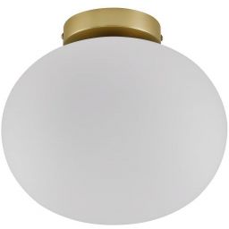 Nordlux Alton lampa podsufitowa 1x25 W biała-mosiądz 2010506001