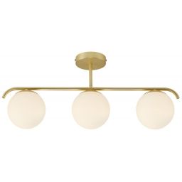 Nordlux Grant lampa podsufitowa 3x25 W biała-mosiądz 2010583035